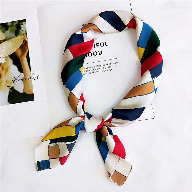 

Scarves Elegant Women Square Silk Head Neck Bufanda Mujer Hair Tie Band Small Fashion Scarf Bandana Handkerchief Accessories