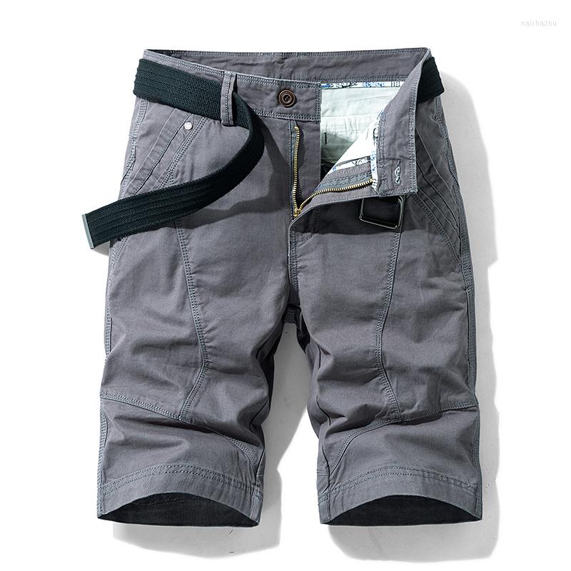 

Men's Shorts Cargo Men Cool Solid Color Summer Cotton Casual Short Pants Brand Clothing Comfortable Camo, Black
