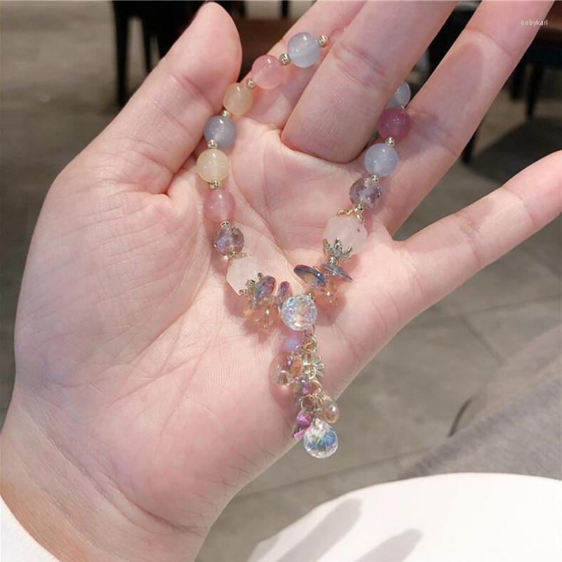 

Strand Natural Topaz Tianhe Powder Crystal Agate Bracelet Female Sunflower Gadget Girl's Valentine's Day Gift Spring Of Fine Jewelry