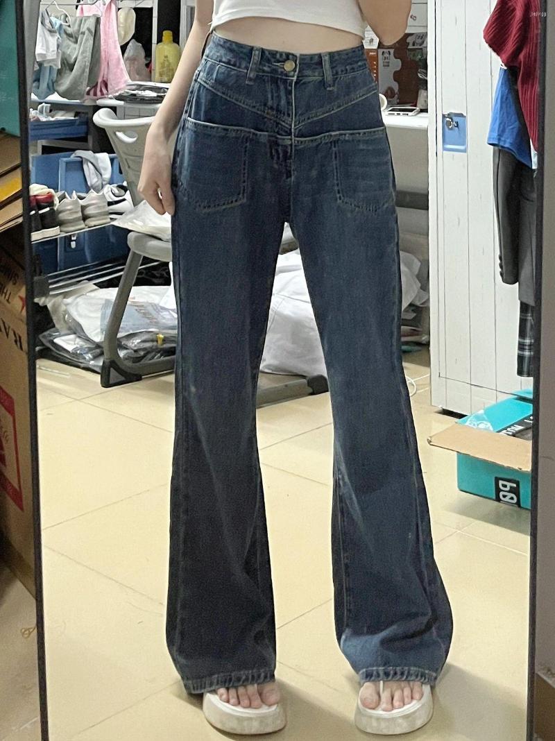 

Women' Pants Trousers Korean High Waist Slim Jeans Women Casual Straight Vintage Harajuku Y2k Fashion Wide Leg Loose Denim Autumn