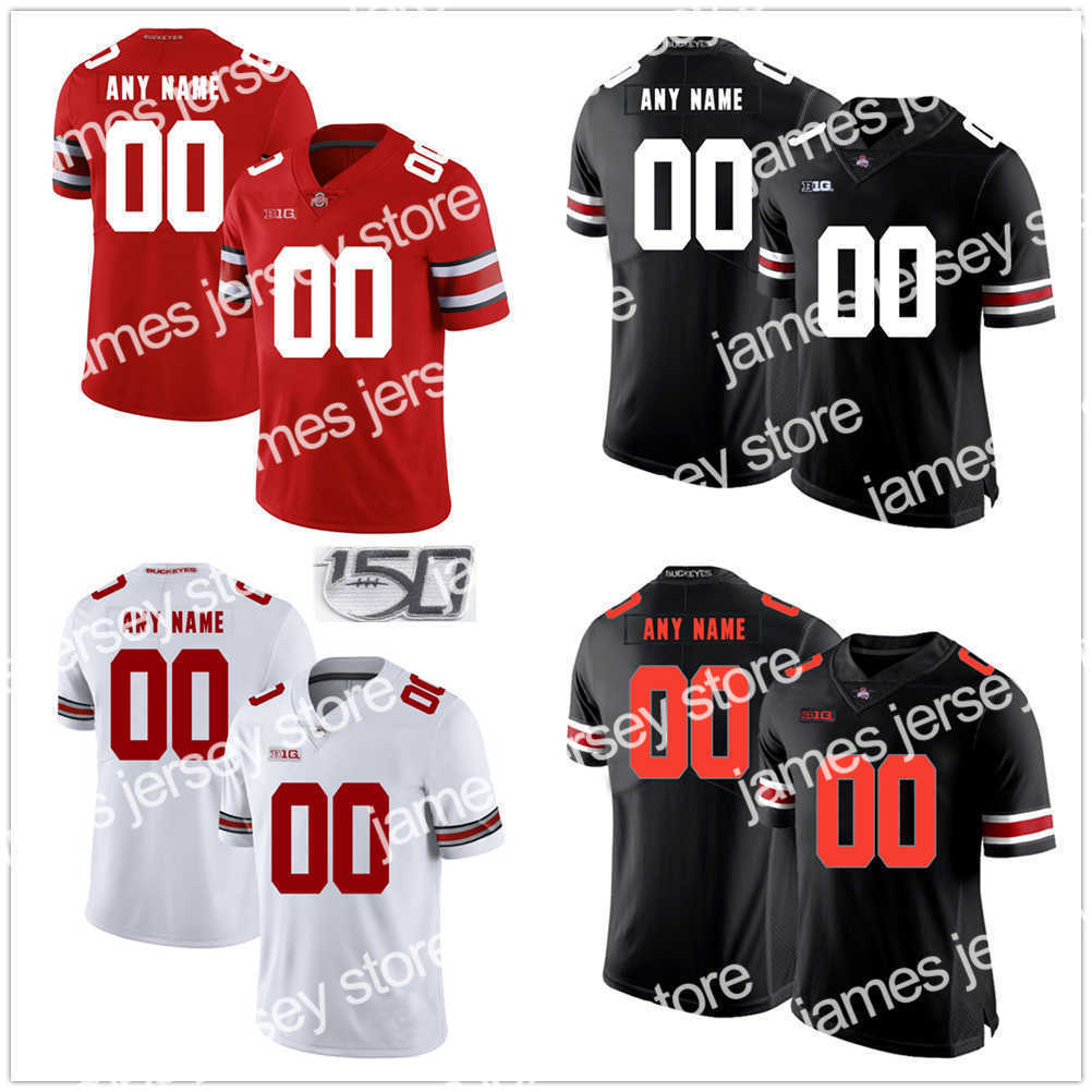 

American College Football Wear Custom Ohio State Buckeyes JK Dobbins College Football OSU 150TH men youth stitched Jersey Ronnie Hickman Chris Olave, Black