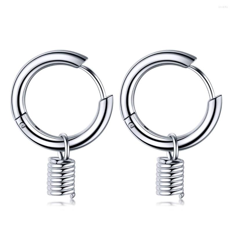 

Hoop Earrings DARHSEN Men Top Quality Silver Color Stainless Steel Fashion Jewelry Boyfriend Party Gift Arrival 2022