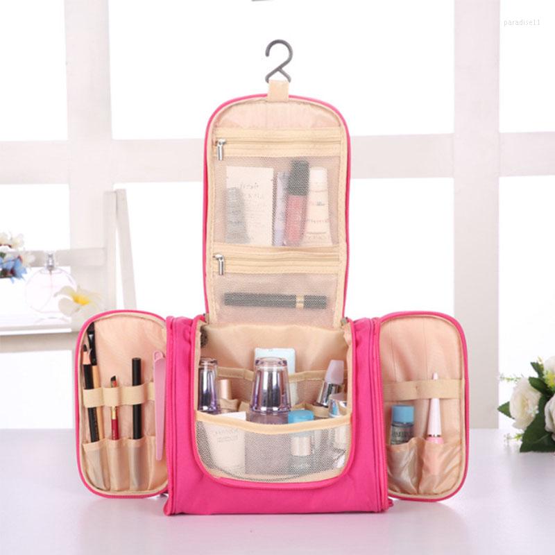 

Cosmetic Bags Portable Women Makeup Travel Bag Toiletries Organizer Waterproof Storage Necessaire Hanging Bathroom Washing, Sky blue