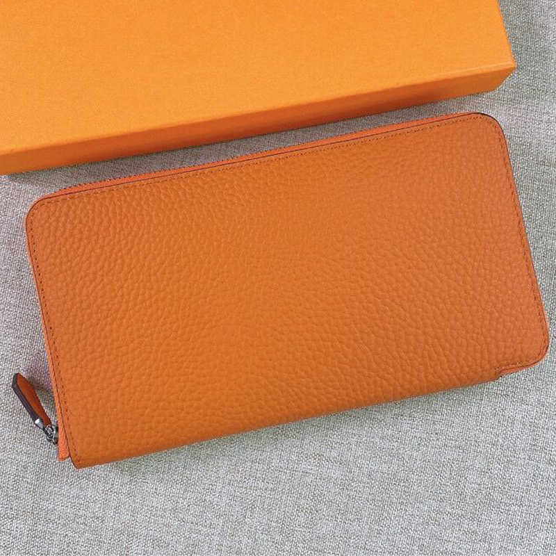 

Wallets Men Women Zipper Designer wallet Handbags Inside and Outside Pure cowhide Fashion Simple Unisex Long Purse Clutches multiple colour, Watermelon red