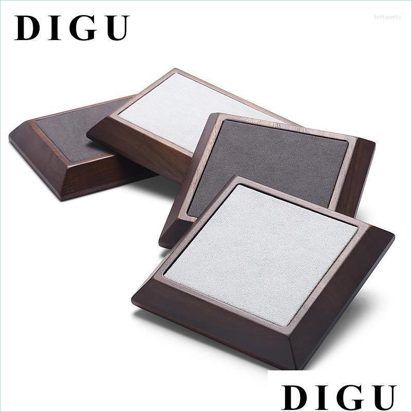

Jewelry Pouches Bags Jewelry Pouches Bags Black Walnut Tray Ring Earring Bracelet Necklace Storage Jade Wenwan Display Props Brit22 Dhkru