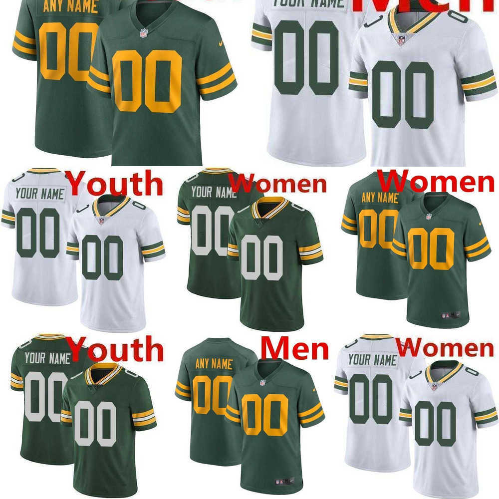 

Football Jerseys Green Bay''Packers''custom 12 Aaron Rodgers 33 Aaron Jones 28 AJ Dillon 18 Randall Cobb 85 Robert Tonyan 87 Romeo Doubs 2 Mason Crosby, Color