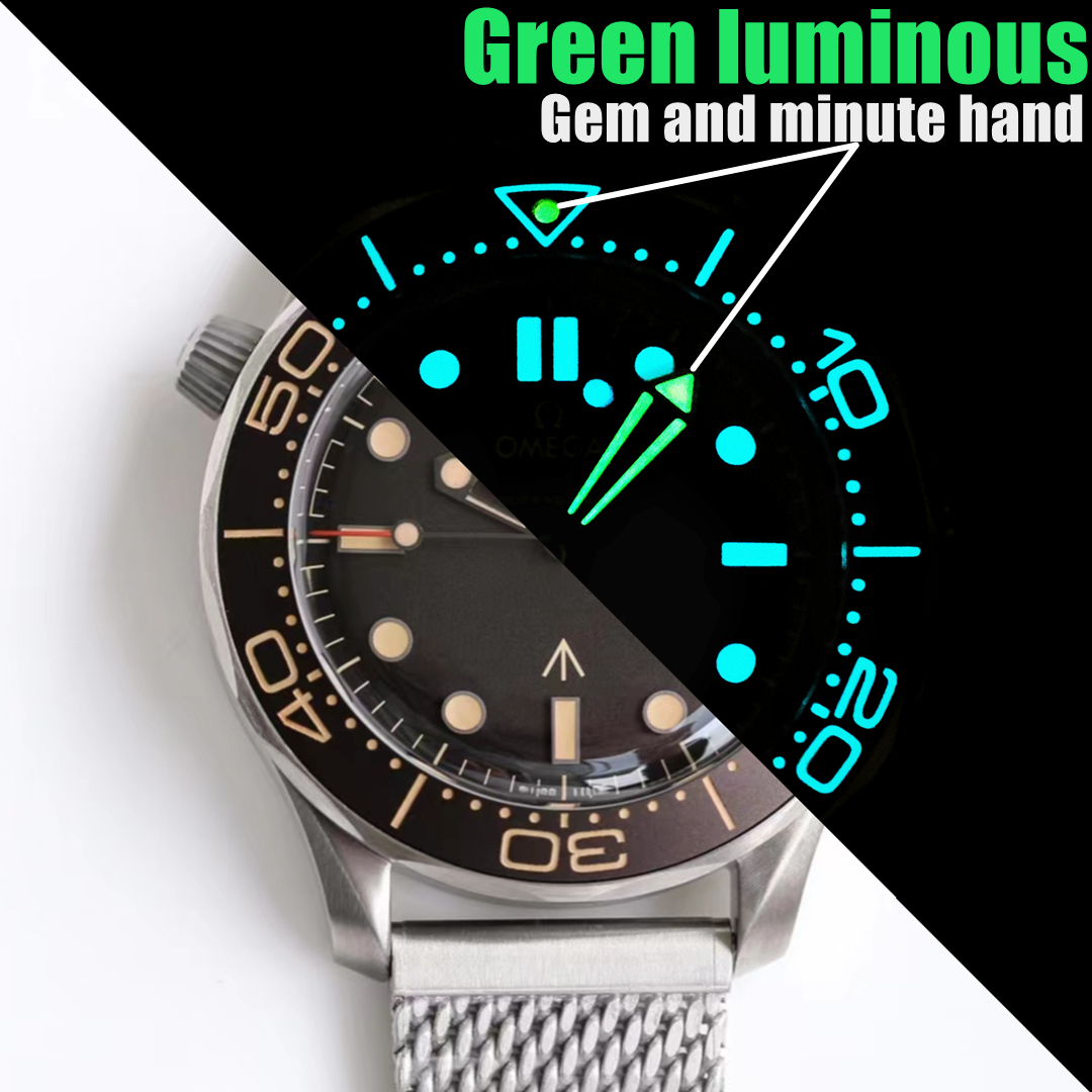 

Top 42mm men's watches James Debang 007 300m 600m automatic mechanical watch cal8806 movement OR factory manufactures sapphire diving Wristwatch, Waterproof bag