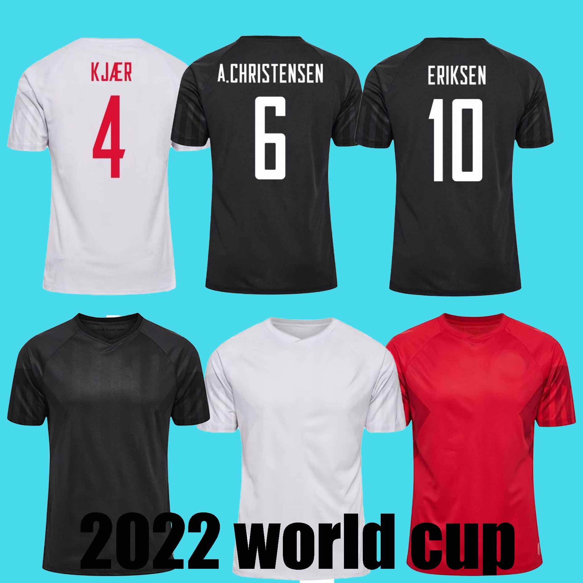 

2022 2023 Denmarks ERIKSEN Soccer Jerseys DOLBERG DELANEY BRAITHWAITE WASS JENSEN KJAER HOJLUND OLSEN HOJBJERG national team 22 23 football shirt, Black