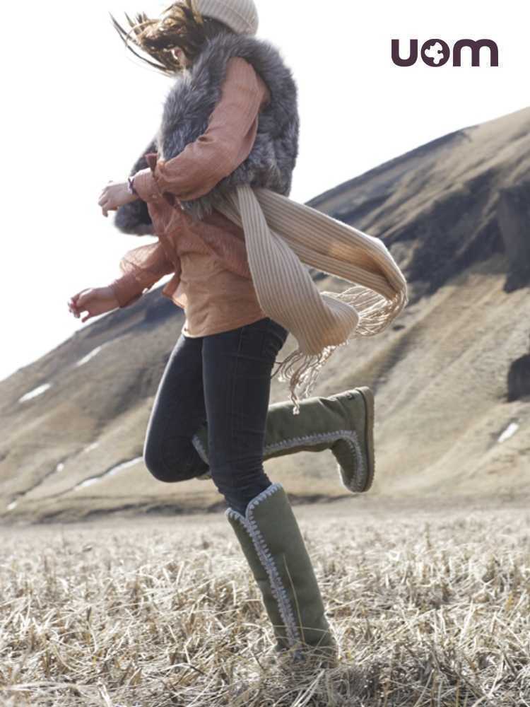 Brand Designer Boots Rain Mou Winter Classic Comfortable Versatile Leather Warm Casual Women's ESKIMO40-BKBK