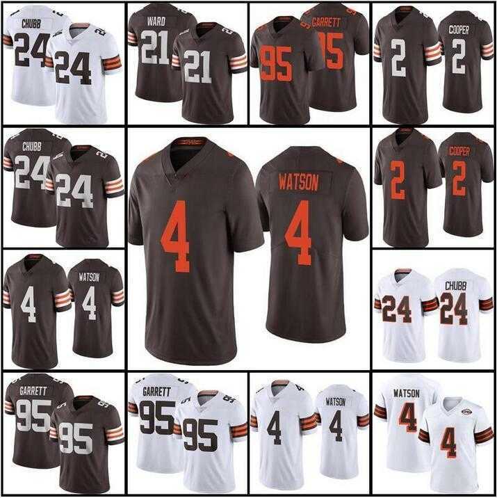 

Football Jersey Cleveland''Browns''custom 2 Amari Cooper 50 Jacob Phillips 95 Myles Garrett 24 Nick Chubb 28 Jeremiah Owusu-Koramoah 18 David Bell, Color