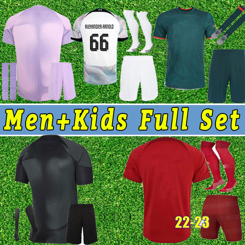

Full Set Goalkeeper 22 23 LiverP00L VIRGIL Soccer Jerseys 2023 Carvalho FIRMINO THIAGO KONATE LVP Diogo Luis DIaz Mohamed MANE KEITA DARWIN RAMSAY Kids child adult, Away+patch