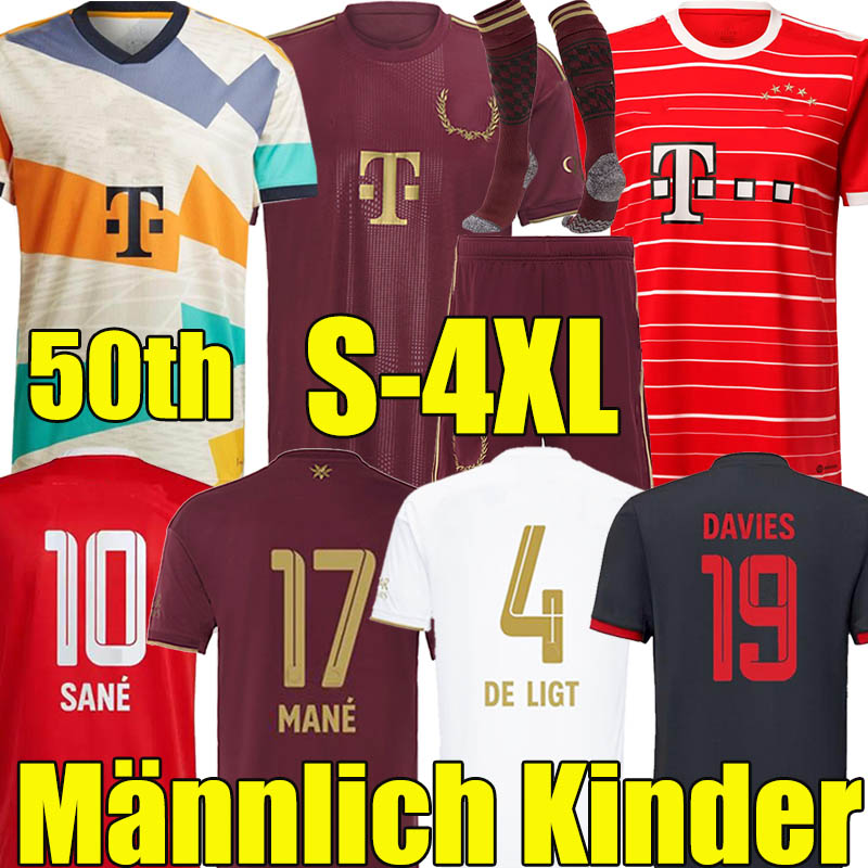 

4XL Oktoberfest DE LIGT soccer jersey 22/23 50th anniversary SANE HERNANDEZ BAYERN MUNICH GNABRY GORETZKA COMAN MULLER DAVIES KIMMICH MUSIALA Kit football shirt, 22-23 home kit