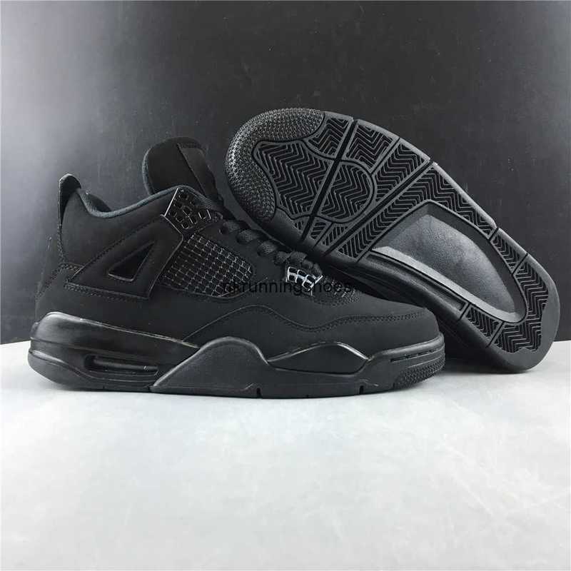 

Basketball Shoes Male 4S Sneakers Trainers Black Cat Low Sports Outdoor With Box Size New 4 Iv
