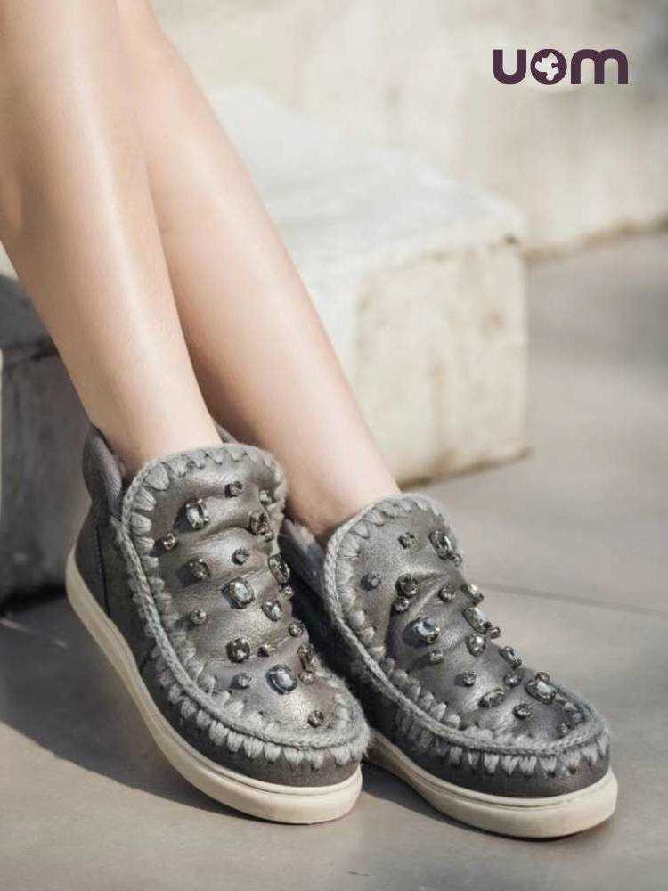 Brand Designer Boots Rain Mou Mini Leisure Rhinestone Comfortable Versatile Wool Snow Women's Shoes ESKISNEAKSTRAS-WXWHI
