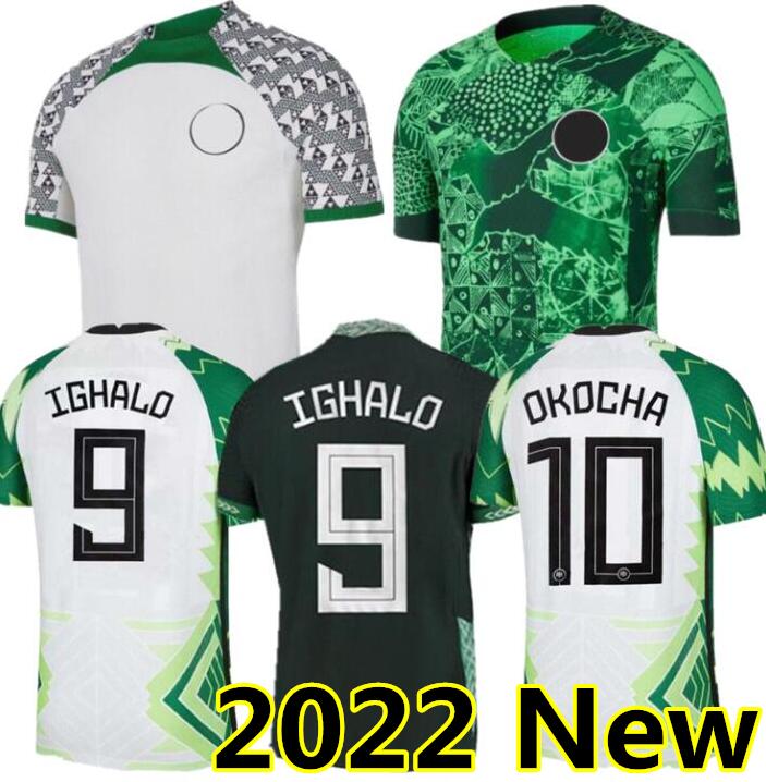 

2022 Nigerian OKOCHA Soccer jersey 22 23 world maillot de foot cup Okechukwu IGHALO AHMED MUSA Ndidi MIKEL IHEANACHO Nigeria Football shirts AWAY KIDS, 2022 home adult patch