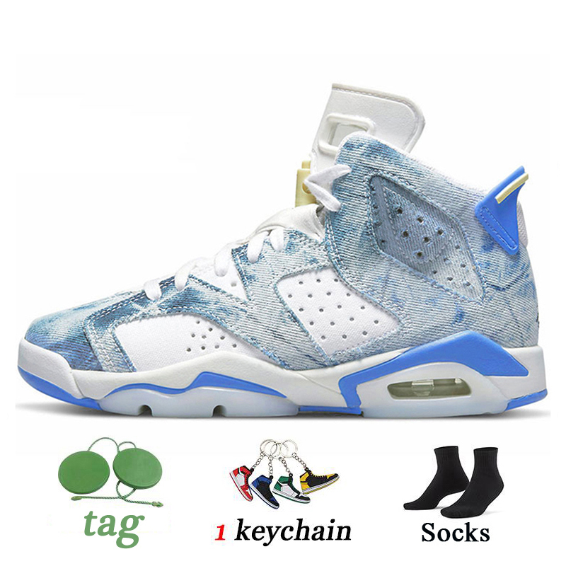 

MVP1111Jumpman 6 Basketball Shoes Washed Denim Toro 6s Black Infrared Georgetown UNC Mint Foam Midnight Navy Electric Green Carmine Trainers, C5 toro 40-47