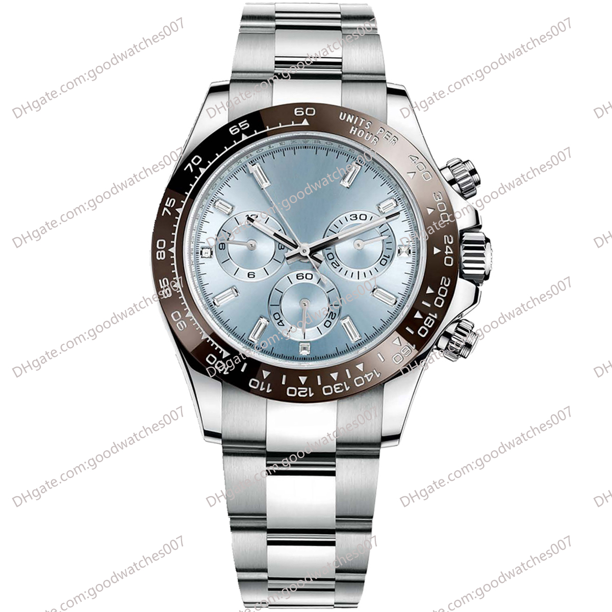 

2 Model Men's Watch bestquality Factory No chronograph 2813 Automatic Watches 116506 40mm Sky Blue dial Diamond Watch Brown Ceramic bezel Stainless Steel watchband
