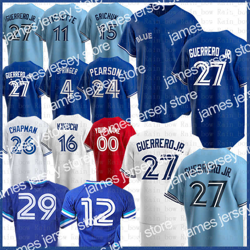 

Baseball Jerseys Blue Jays Baseball Jersey Vladimir Guerrero Jr. George Springer Bo Bichette Yusei Kikuchi Cavan Biggio Randal Grichuk Carter Hyun-Jin Ryu, Mens(lanniao)