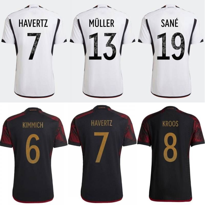 

2022 Germany Soccer Jerseys GORETZKA KIMMICH REUS MULLER GANBRY BRANDT HAVERTZ WERNER MUSIALA SANE Uniform national team kids kit football Shirts, Home+patch