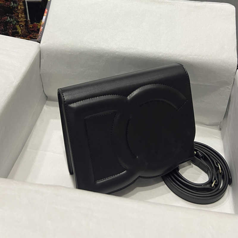 

Classic women bags designer shoulder messenger bag black handbag large capacity flip wallet 3D letter leather dg luxury wallet imported cowhide