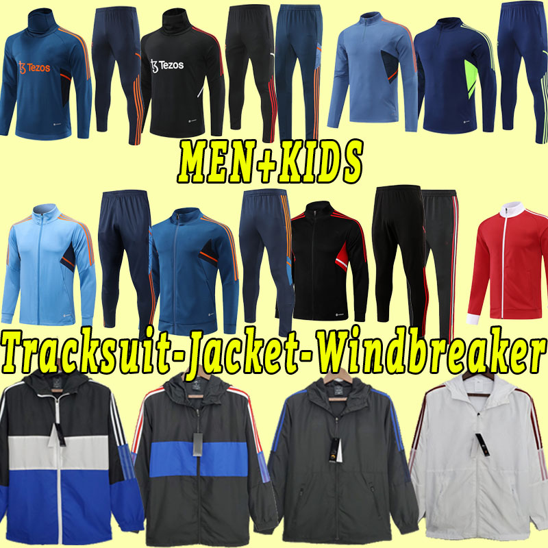 

Long sleeve training suit SANCHO soccer jerseys Ronaldoes MANS UTDS FERNANDES MANCHESTERSies SHEW RASHFORD football top shirt 2022 2023 windbreaker Jacket coat, As shown