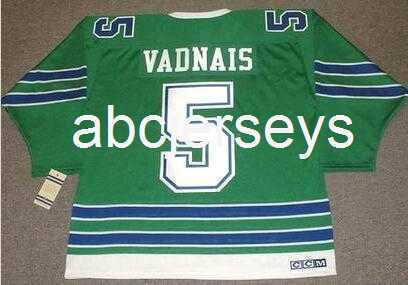 Men Vintage #5 CAROL VADNAIS Oakland Seals 1968 CCM Hockey Jersey custom any name number