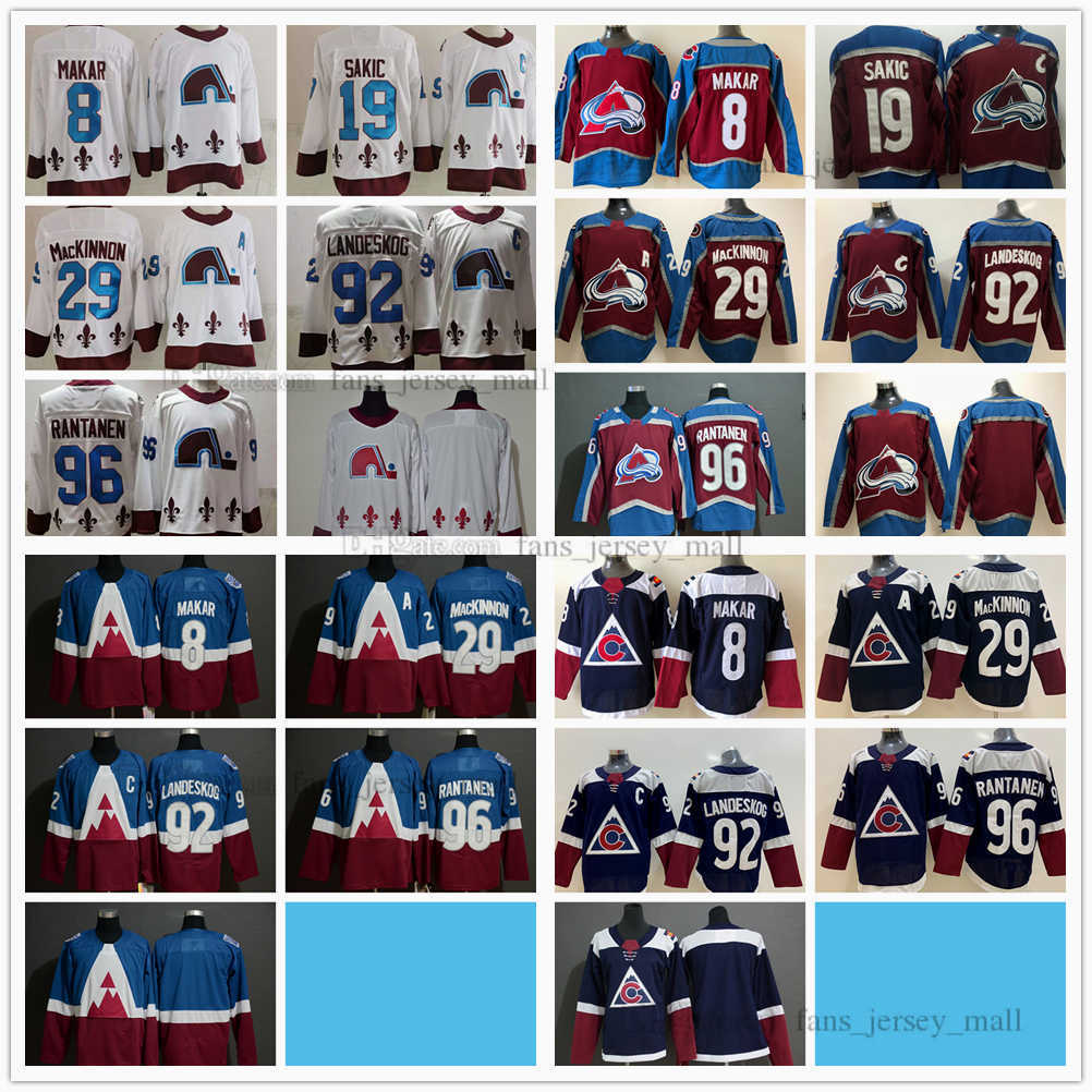 

Embroidery Ice Hockey Jerseys 29 Nathan MacKinnon 96 Mikko Rantanen 92 Gabriel Landeskog 8 Cale Makar 19 Joe Sakic Jersey, Same as picture
