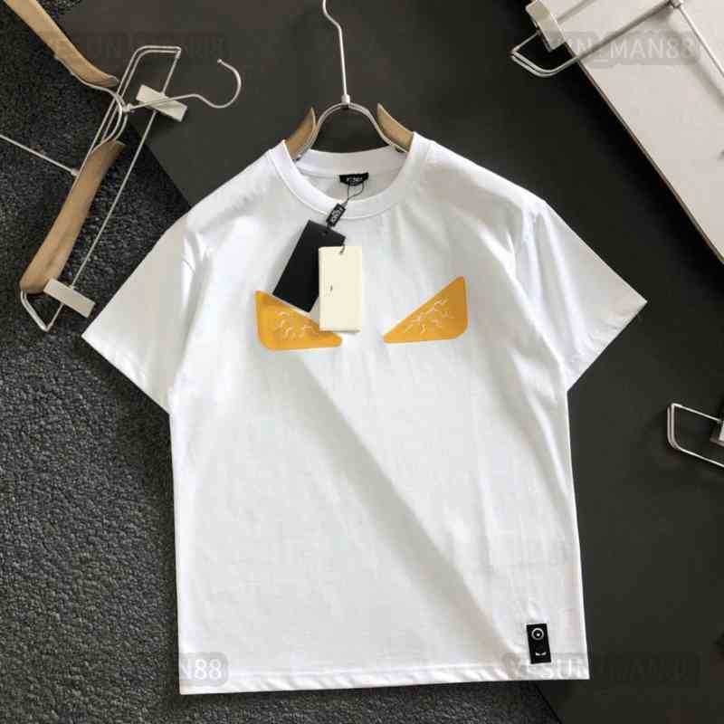 

Digner Luxury Fends Classic Fende T Shirt FF Little Monsters Water Ripple Printed Round Neck Mens And Womens Loose Short Tee