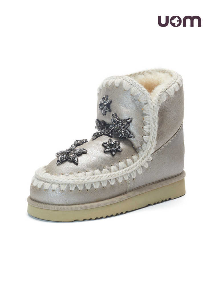 Brand Designer Boots Rain Mou Autumn Women's Snow Comfortable Star studded Short ESKI18STACR-DUIRO