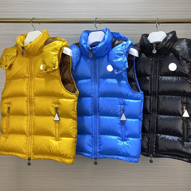 

Mens Designer Down Vest Womens hooded Vest Jackets Chest Embroidered Badge Warm Outerwear Winter Coats Complete labels, Supplement (not shipped separately)