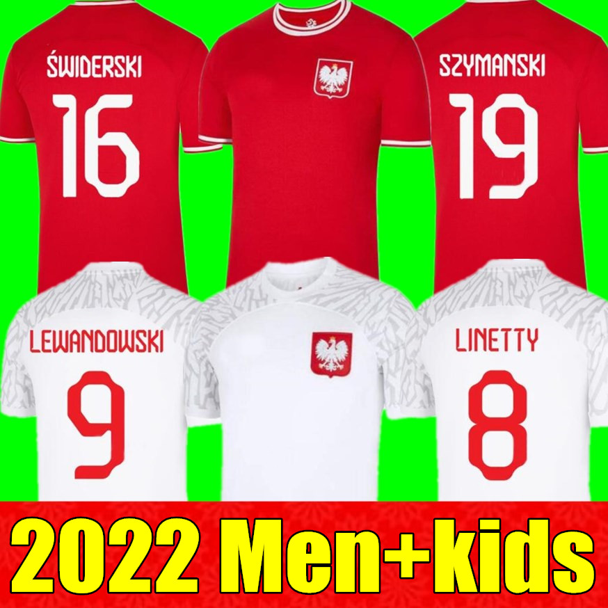 

2022 poland Soccer Jerseys LEWANDOWSKI MILIK men kids kit home away jersey 22 23 red white ZIELINSKI youth children PISZCZEK Jerseys GROSICKI football shirt, Away+world cup patch