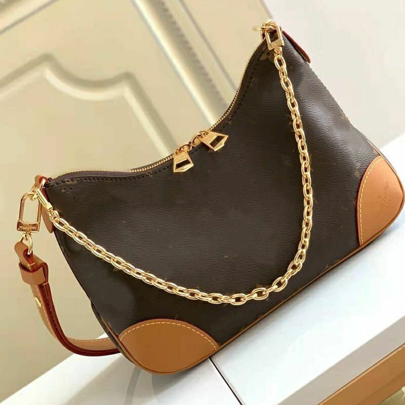 

Designer Bag Women Fashion Clutch handbag halfmoon boulogne CrossBody Shoulder Luxury genuine leather Chain Presbyopic flap Satchel