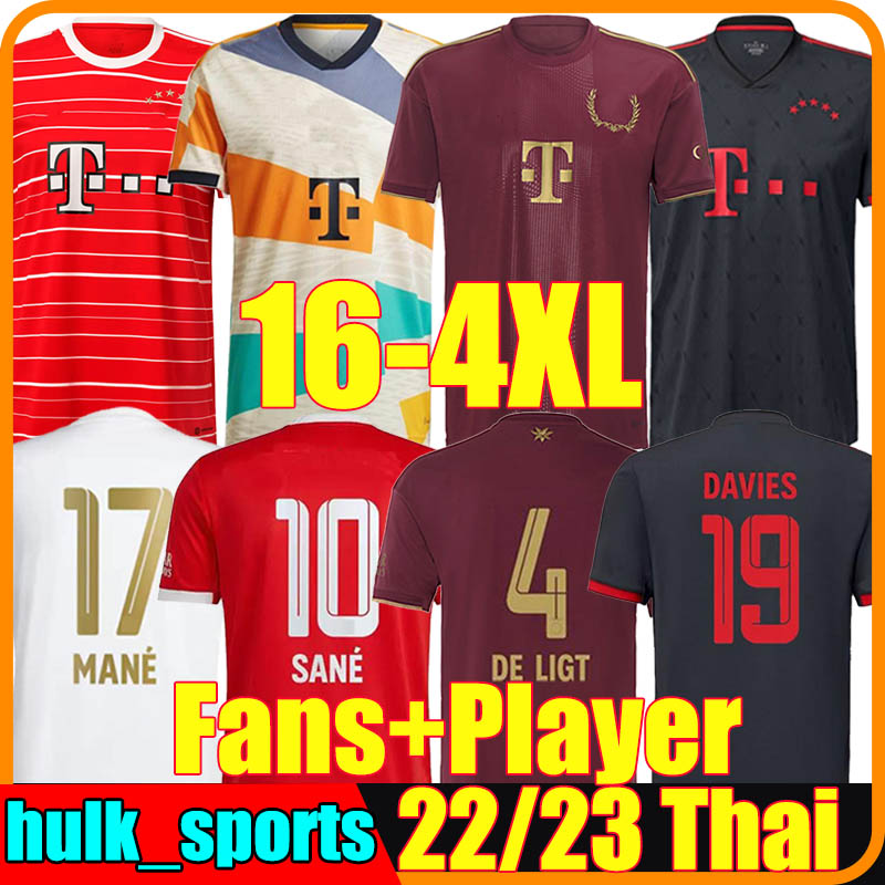 

XXXL 4XL Oktoberfest soccer jerseys 50th anniversary 22/23 DE LIGT SANE HERNANDEZ BAYERN MUNICH GNABRY GORETZKA COMAN MULLER DAVIES KIMMICH MUSIALA football shirt, Bairen champion version