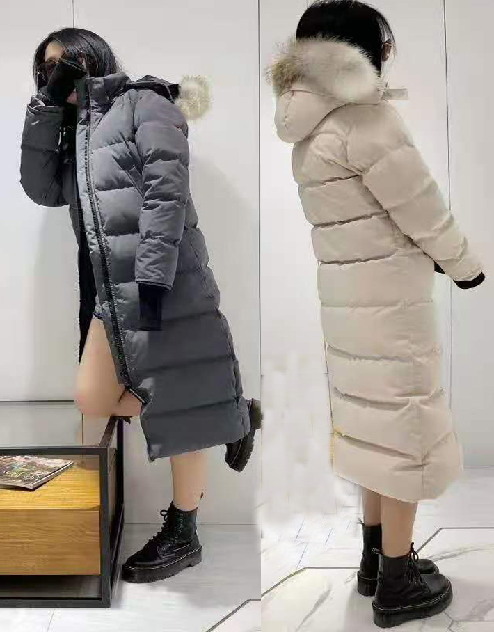 

Canada Winter TOP Women Homme Jassen Chaquetas Parka Outerwear Big Real Wolf Fur Hooded Fourrure Manteau Puffer Down Jacket Coat, Photo style and color