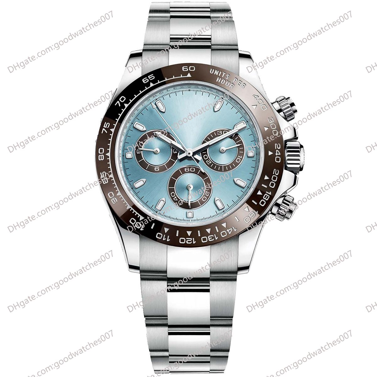 

2 Model Men's Watch bestquality Factory m116506 40mm Sky Blue dial Diamond Watch Brown Ceramic bezel Stainless Steel watchband No chronograph 2813 Automatic Watches