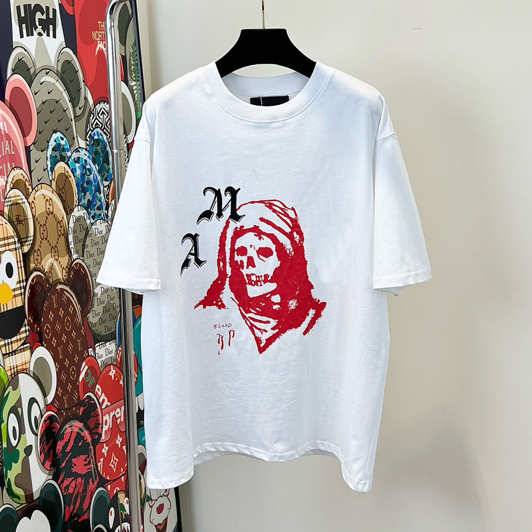 

Mens designer t shirt summer Womens T-Shirts Fashion devil face print Men Casual short sleeves Top Short Sleeve, Black