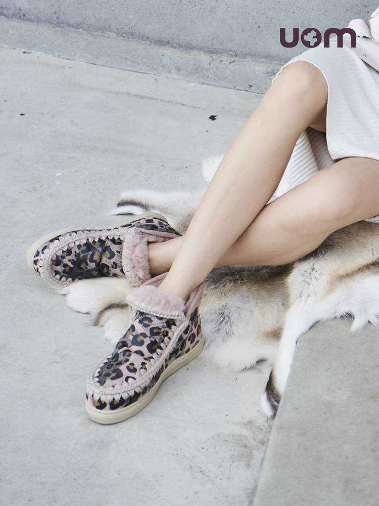 Brand Designer Boots Rain Mou Autumn Winter Women's Eskimo Leopard Mini Casual Shoes ESKIMOSNEAK-LEOROB
