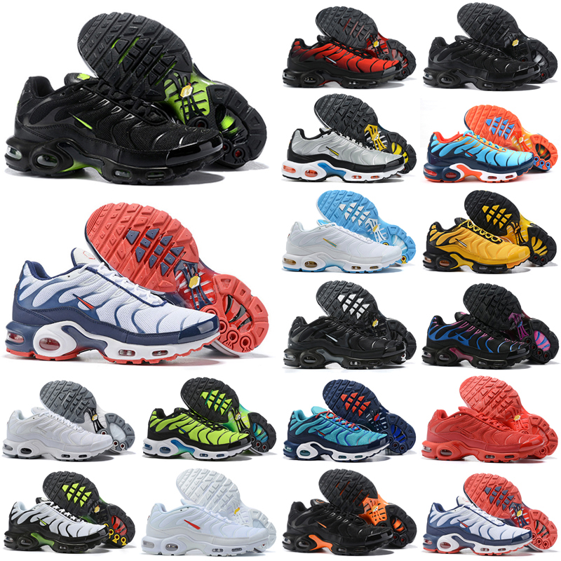 

Tn 2022 Plus Mens Shoes Triple White Black Multi Hyper Voltage Purple Scream Men Women Trainer Sports Sneakers Size 40-46, Color 13