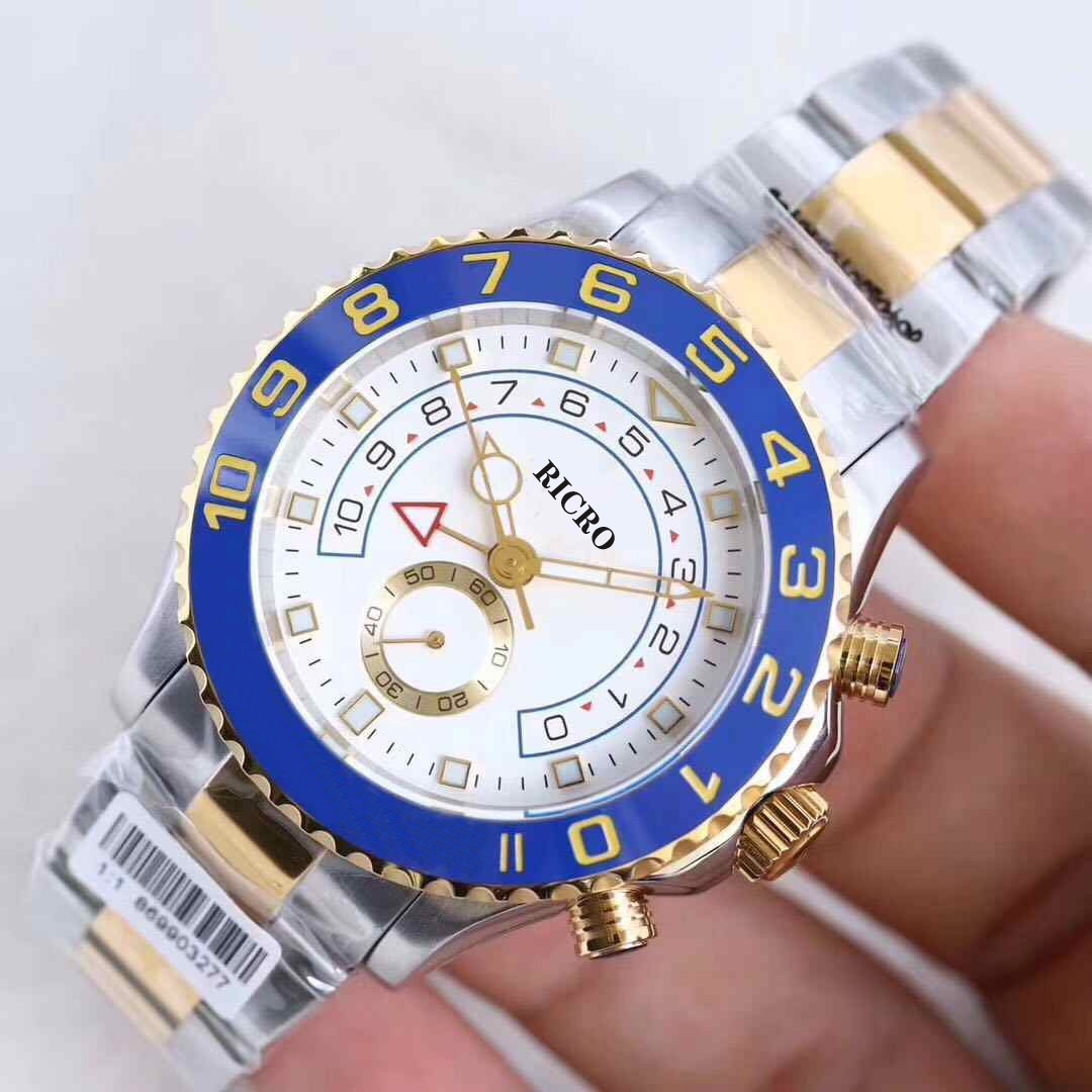 

mens watches luxury Watch Automatic Movement Brown 41mm Rose Gold Ceramic Bezel Two tone Inlaid Stainless Steel movement wristwatches dhgate gift, G16