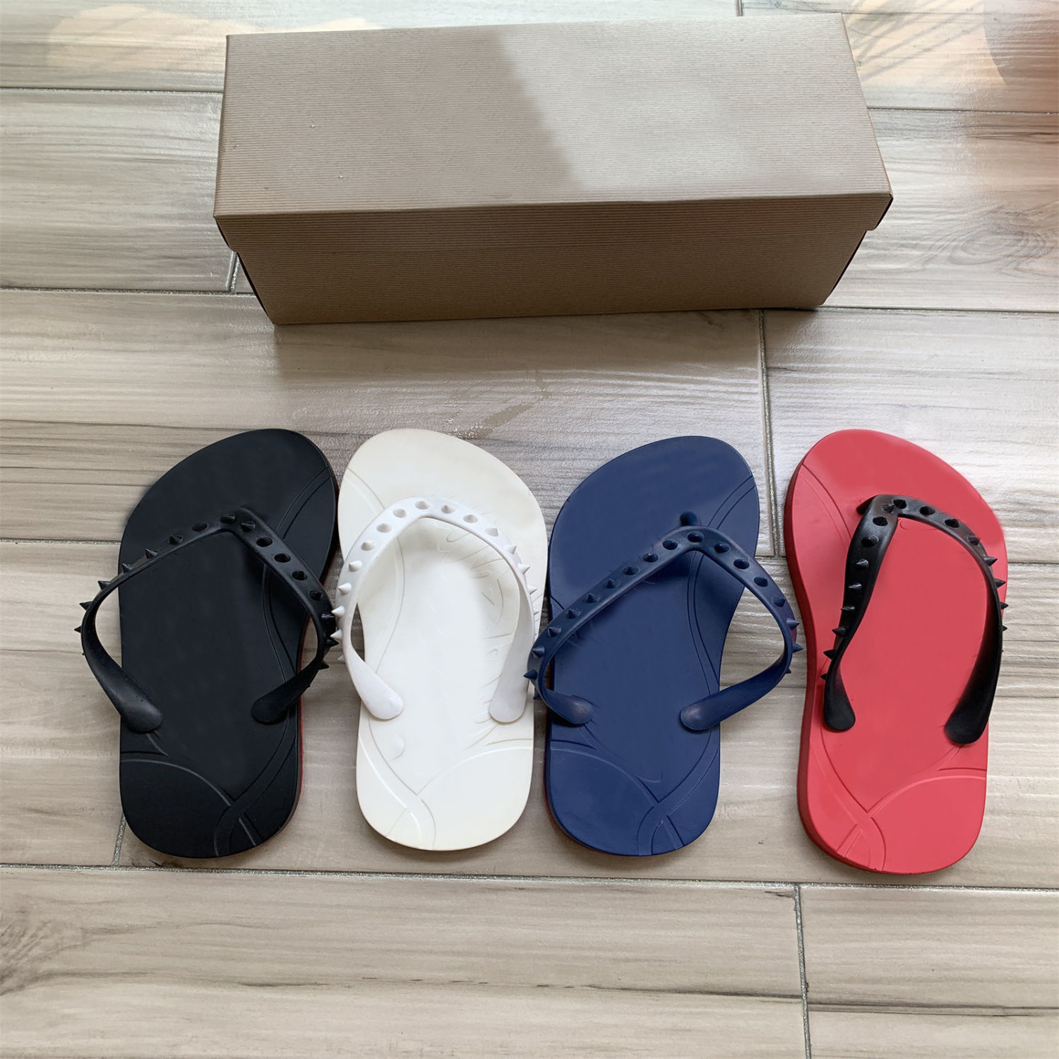 

mens 10mm flat slippers Leather Thong Sandals FLIP RUBBER FLIP FLOPS, Black