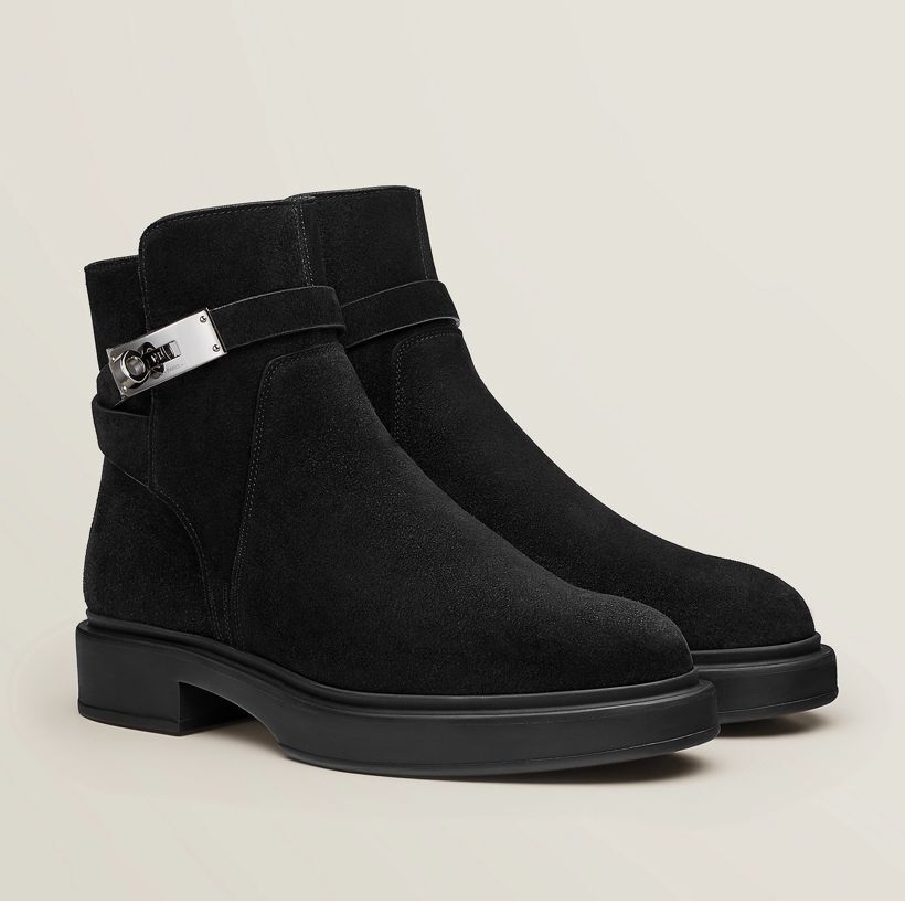 Winter Elegant Designer Kelly Veo Ankle Boots Black Brown Calfskin Leather Lock Women's Booties Ladies Martin Booty Comfort Walking Footwear