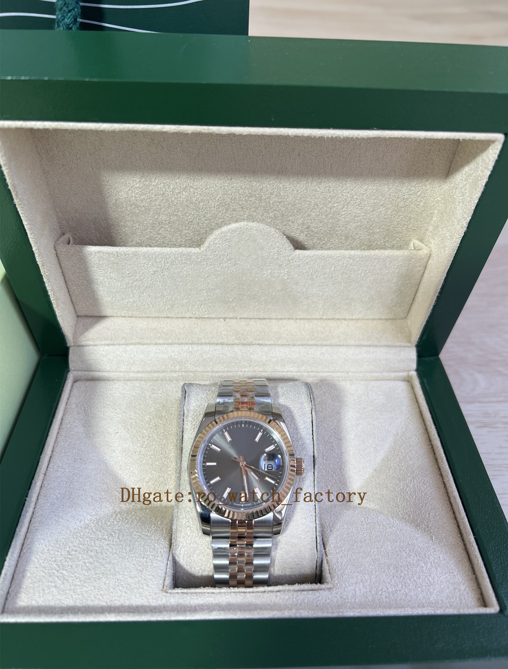 

DJ Factory Men Watch 36-41mm Roman Dial Dial Cal.3235 Movement Automatic Women Watches Sapphire Crystal Intermediate Rose Gold, Polishing cloth