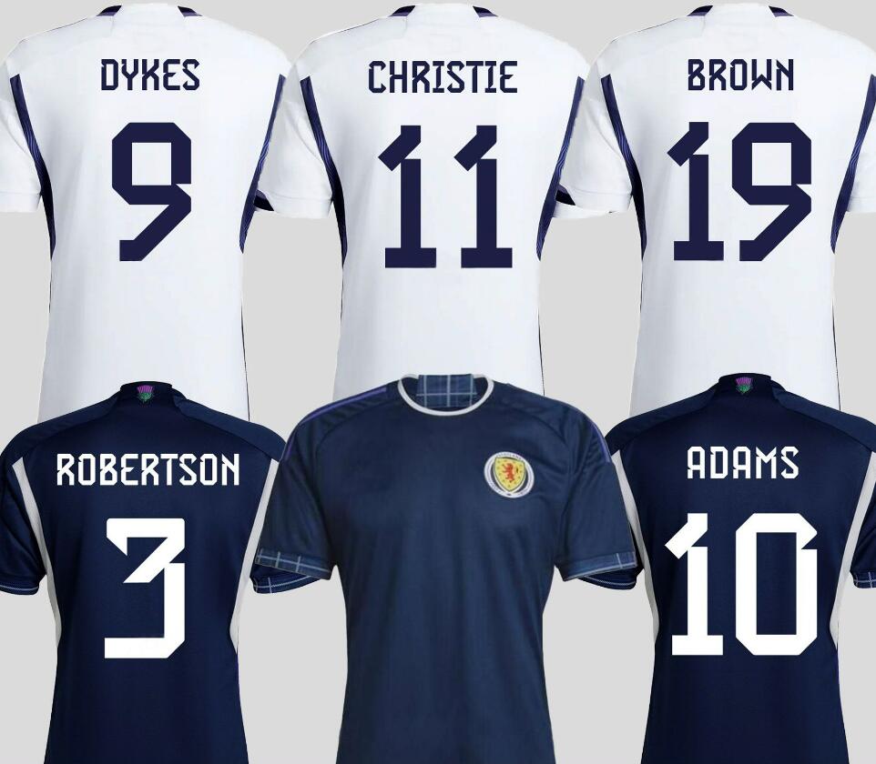 

2022 Scotland TIERNEY Soccer Jerseys 2023 Home ROBERTSON McTOMINAY McGREGOR DYKES ADAMS Shirt Away national team CHRISTIE ARMSTRONG FRASER football uniform, 2022 away