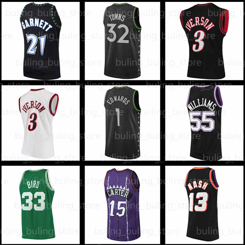 

Karl-Anthony Towns Jersey Anthony Edwards Basketball 32 21 1 Kevin Garnett Jerseys Reggie Miller Mens 3 55 31 Allen Iverson Minnesota Timberwolves Jason Williams, Jersey(fugu)