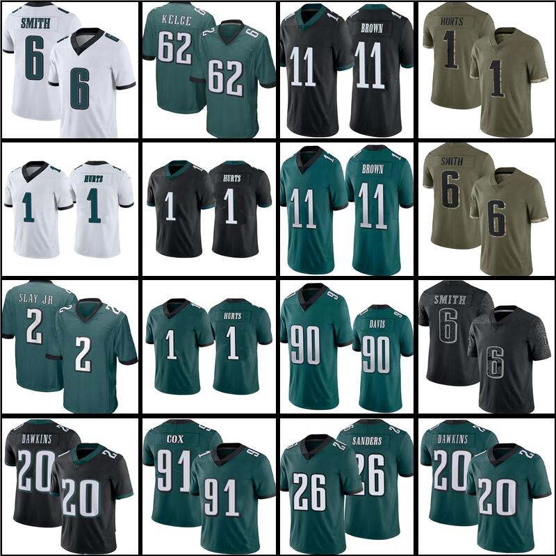 

Eaglees 11 AJ Brown 1 Jalen Hurts Jersey Football Philadelphias DeVonta Smith Miles Sanders Jason Kelce Jerseys Haason Reddick Cox Goedert Mailata Bradberry Slay Jr, Men jersey
