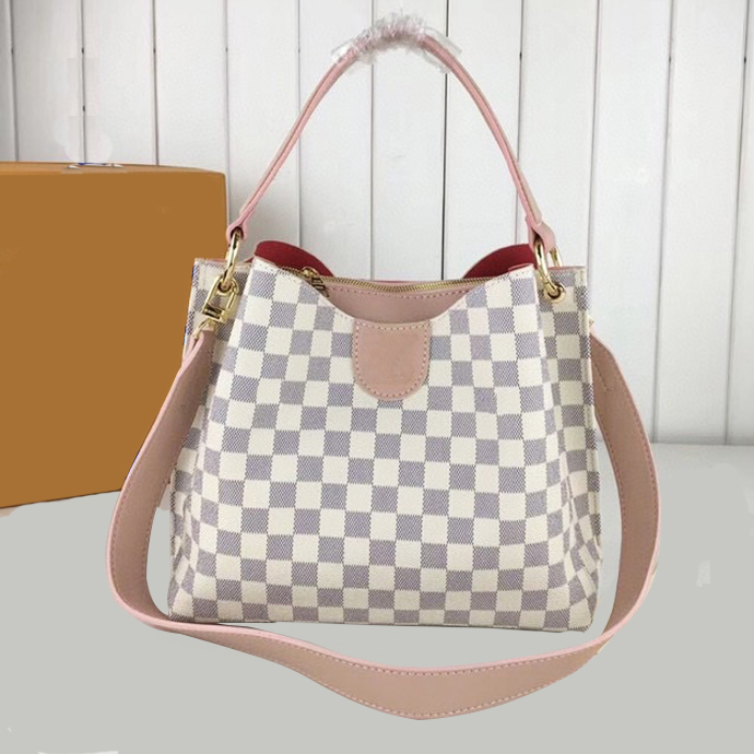 

Designer tote shopping bags Shoulder Genuine leather Women the totes bags crossbody lady fashion handbag classic case grain Large capacity wallet 30*25cm, White