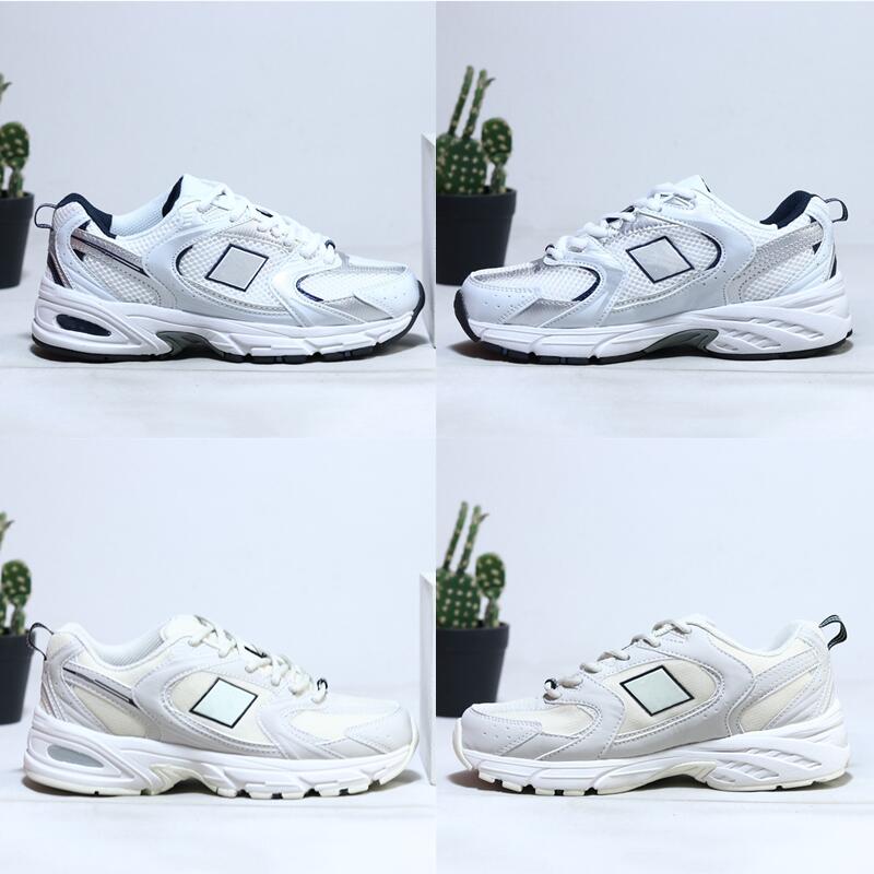 530 Blanc Naturel Indigo Hommes Femmes Chaussures De Course À Semelle Épaisse Rehaussant Chaussures Décontractées Gris Argenté Combiné Avec Une S
