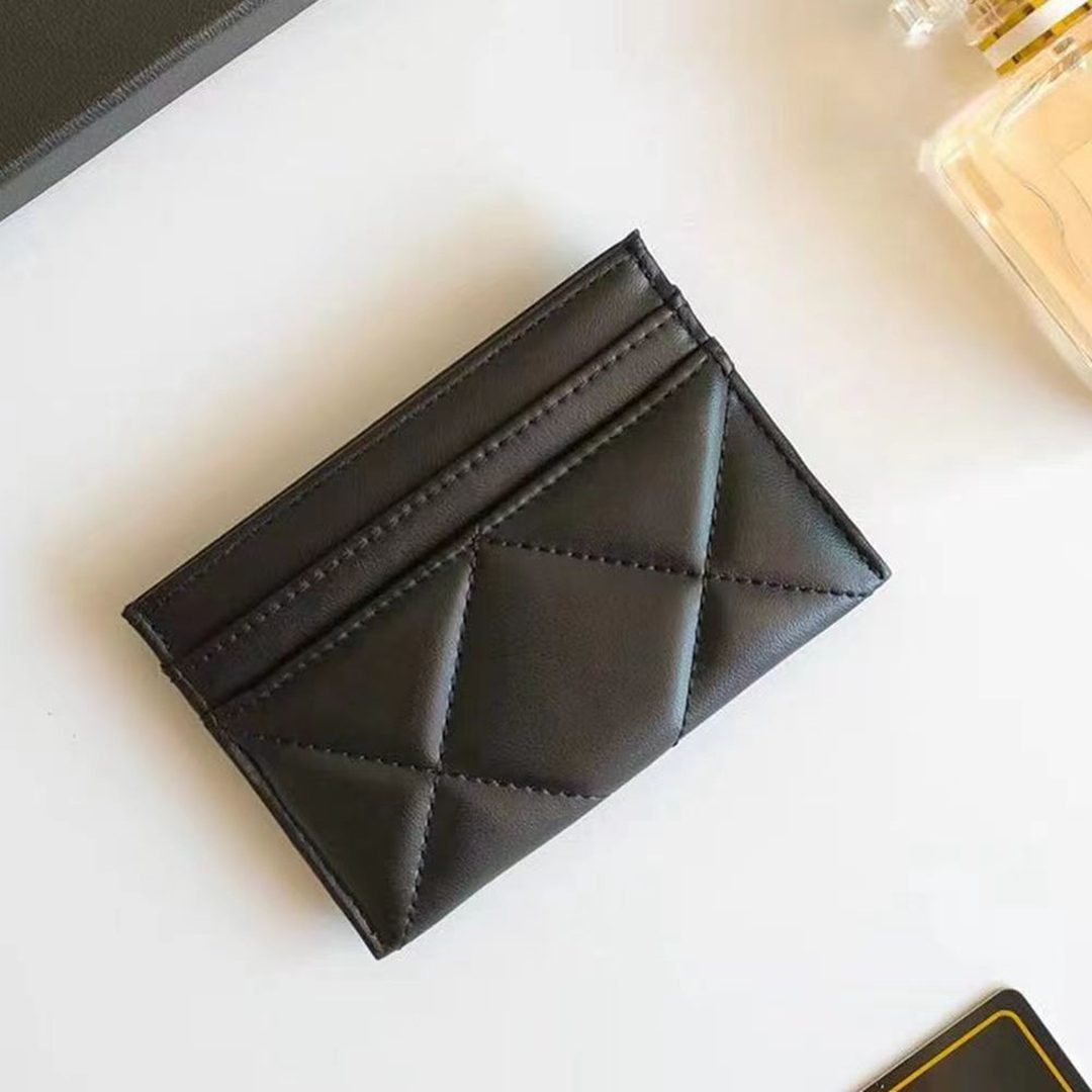 

Luxury Designer Caviar C Card Holder Womans Classic Black Real Leather Mini Wallet Mans Coin Purse Credit Cards Holders, Light green[c]