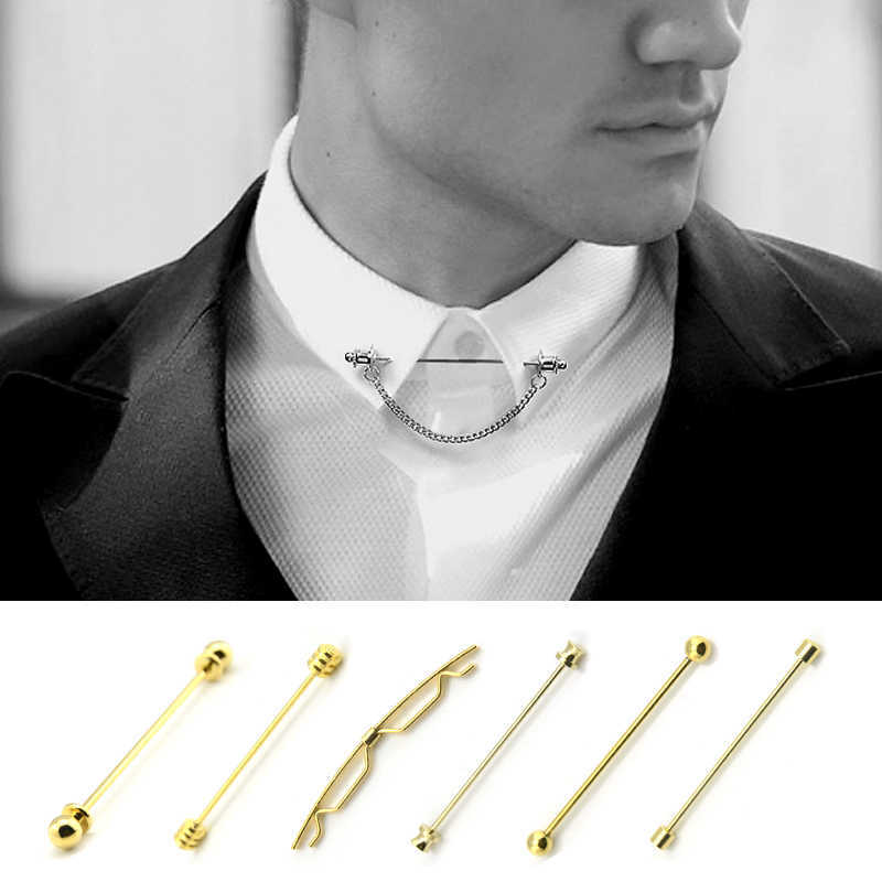 Pins Brooches New Metal Tassel Ne Tie Collar Bar Pin Clip Ties Lel and Women Accessories Gifts for Men Brooch Jewelry Luxury L221024-image-812185512