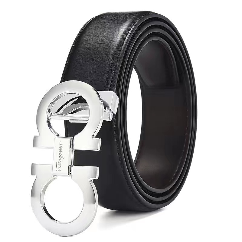 

Mens Designer Belt for Men Luxury Fashion business Belts Womens ceinture Black Metal Buckle Waistband cintura ferragamo Q0007, 3.5cm